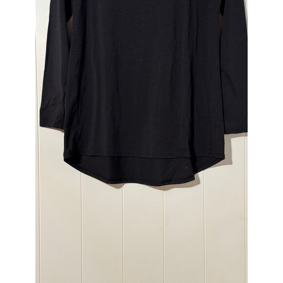 LuLaRoe Black High-Low Long Sleeve Tee XS Stretchy Comfy Basic Top - Picture 4 of 6